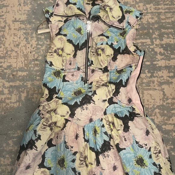 Ganni Floral Printed Cotton Mini Dress - Picture 1 of 3